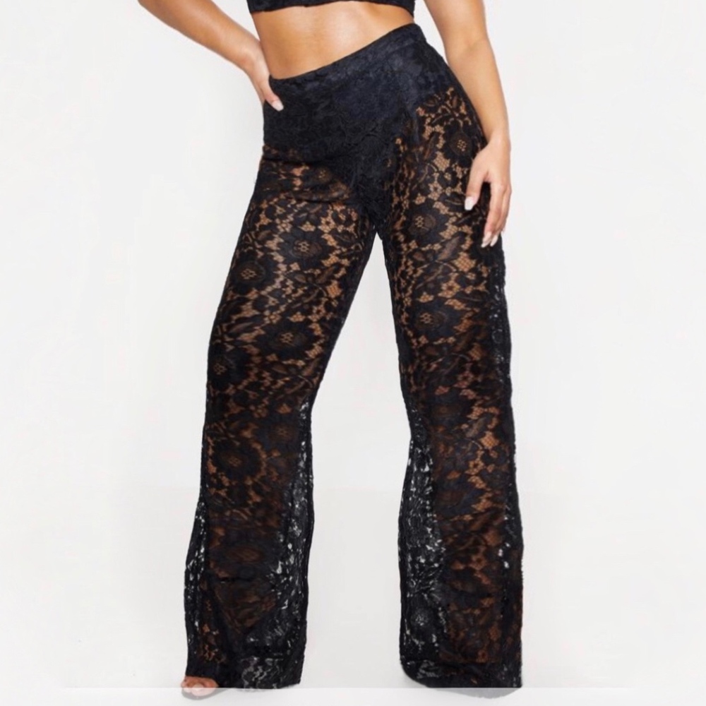 Ashley graham x pretty little thing lace pant